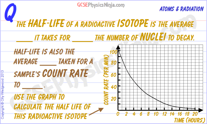 Half life graph worksheet answer key