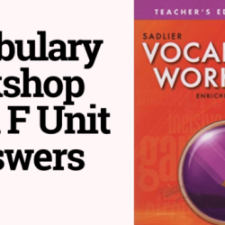 Vocabulary workshop level f unit 6 answers