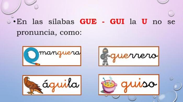 Words with gue in spanish